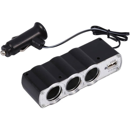 شاحن سيارة USB بمقبس ولاعة سجائر WF-0120، 12 فولت/24 فولت، بثلاثة منافذ، موزع، WF-0120