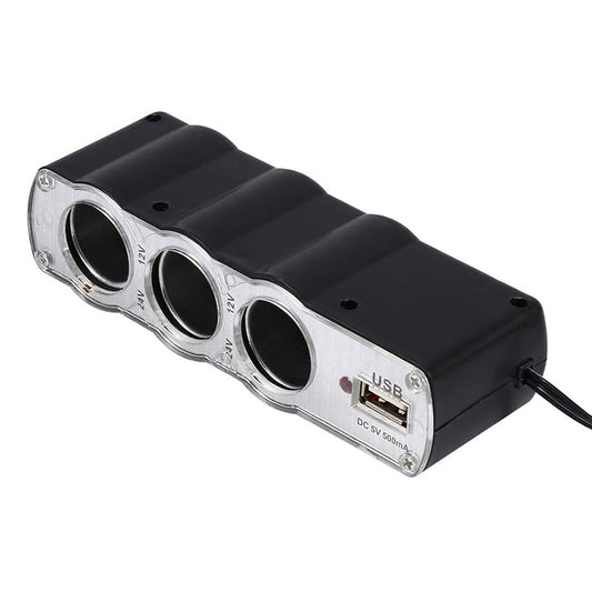 شاحن سيارة USB بمقبس ولاعة سجائر WF-0120، 12 فولت/24 فولت، بثلاثة منافذ، موزع، WF-0120