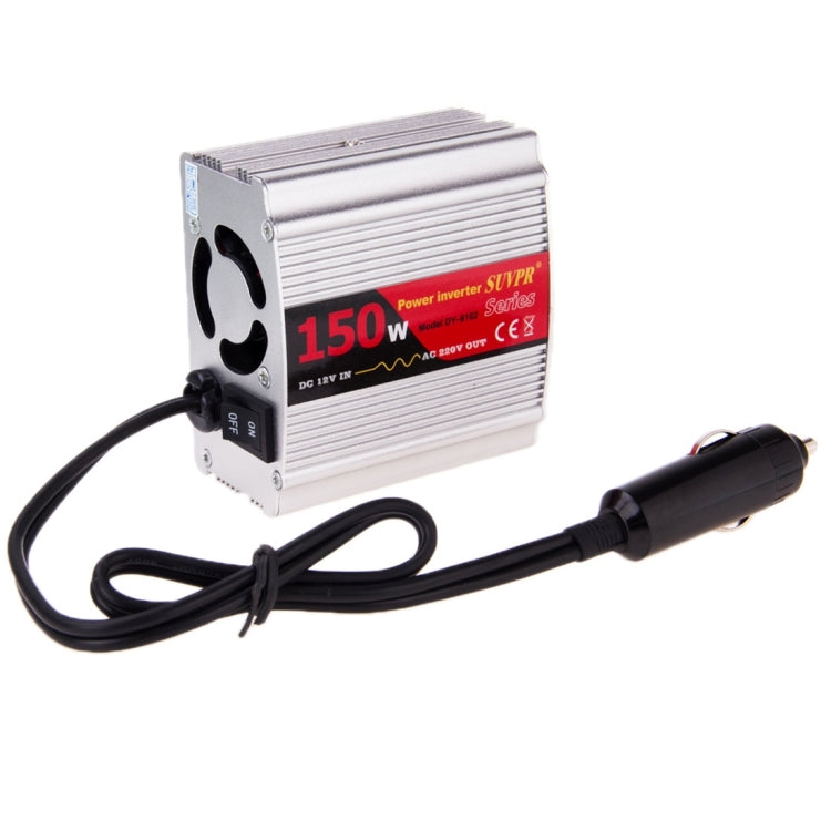 SUVPR DY-8102 150W DC 12V to AC 220V Car Power Inverter with 500mA USB Port & Universal Power Socket, 150W DC 12V to AC 220V