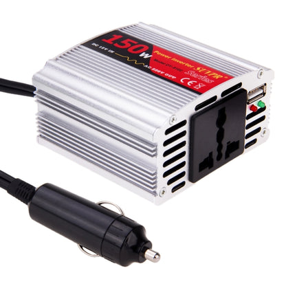 SUVPR DY-8102 150W DC 12V to AC 220V Car Power Inverter with 500mA USB Port & Universal Power Socket, 150W DC 12V to AC 220V