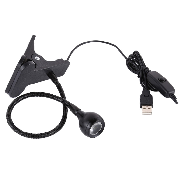 3W 360 Degree Rotation USB Metal Flexible Neck LED Light with Switch & Clip (Warm White Light Silver), S-UL-3119, S-UL-3119A, S-UL-3119B, S-UL-3119S