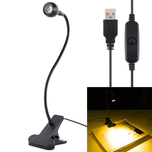 3W 360 Degree Rotation USB Metal Flexible Neck LED Light with Switch & Clip (Warm White Light Silver), S-UL-3119, S-UL-3119A, S-UL-3119B, S-UL-3119S