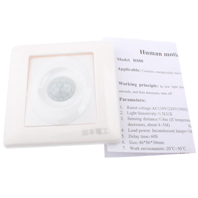 مفتاح استشعار الحركة البشرية R888 على الحائط (تيار متردد 110 فولت / 220 فولت)