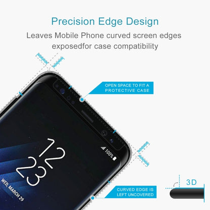 لهاتف Galaxy S8+ / G955، 0.26 مم، صلابة سطح 9H، مقاوم للانفجار ثلاثي الأبعاد، غير كامل الشاشة، منحني، مناسب للجراب، لهاتف Galaxy S8+ / G955، لهاتف Galaxy S8+ / G955، إطار أسود، لهاتف S8+ / G955، لهاتف Galaxy S8+