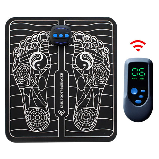 EMS Rechargeable Pulse Foot Massage Machine with Remote Control