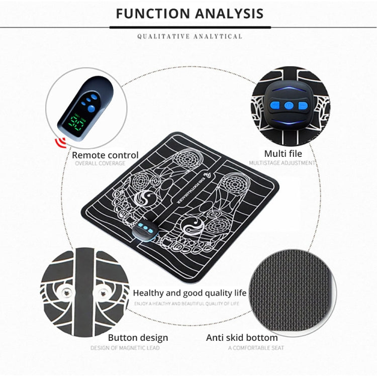 EMS Rechargeable Pulse Foot Massage Machine with Remote Control