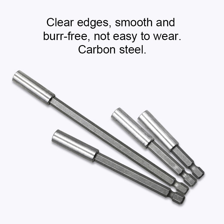 5 PCS 1/4 Electric Batch Head High Magnetism Connecting Rod Pistol Drill Extension Rod Sleeve Fast Turning Joint, Length: 150mm, 150mm Joint