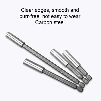 5 PCS 1/4 Electric Batch Head High Magnetism Connecting Rod Pistol Drill Extension Rod Sleeve Fast Turning Joint, Length: 150mm, 150mm Joint