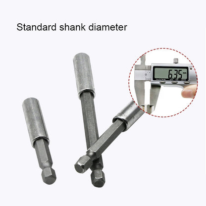5 PCS 1/4 Electric Batch Head High Magnetism Connecting Rod Pistol Drill Extension Rod Sleeve Fast Turning Joint, Length: 150mm, 150mm Joint