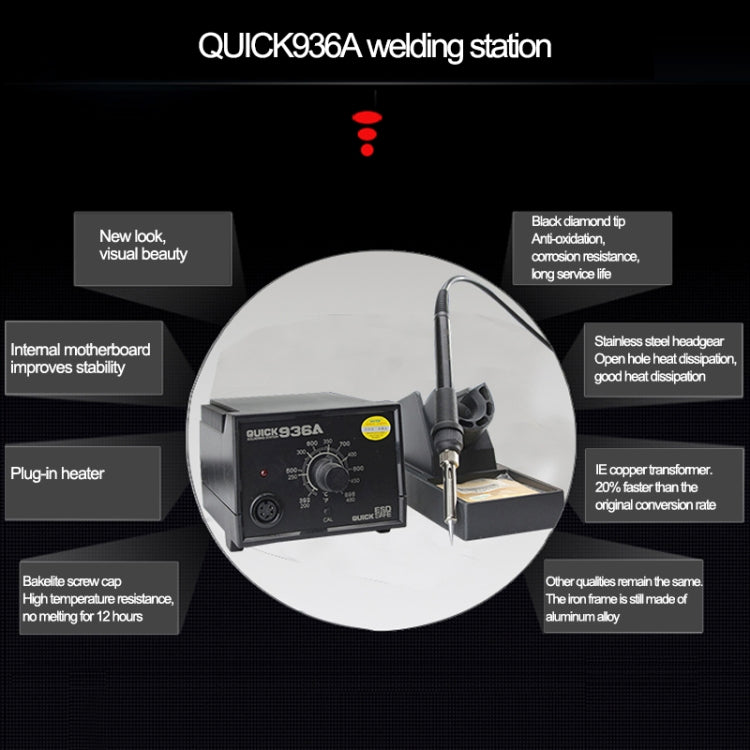4 in 1 QUICK 936A 220V 60W Soldering Station Constant Temperature Soldering Iron Soldering Tool, AU Plug, QUICK 936A 60W