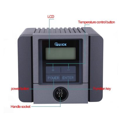 محطة لحام ذكية خالية من الرصاص QUICK TS1100، 220 فولت، 90 واط، قابس AU، QUICK TS1100، 90 واط
