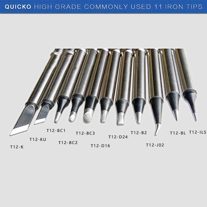 QUICKO T12-J02 Black Welding Lead-free Soldering Iron Tip, T12-J02