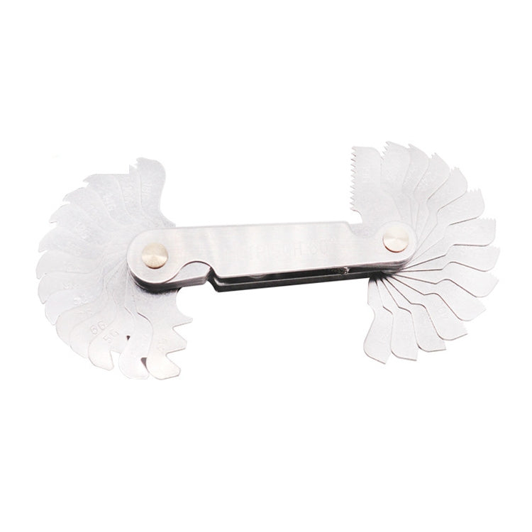 52 PCS Metric 60 Degrees +British 55 Degrees CR Stainless Steel Thread Gauge, 52 PCS Thread Gauge