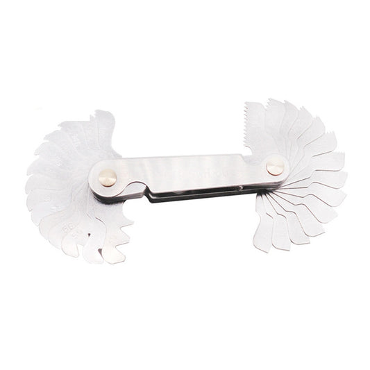 52 PCS Metric 60 Degrees +British 55 Degrees CR Stainless Steel Thread Gauge, 52 PCS Thread Gauge