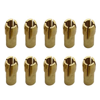 10 PCS Three-claw Copper Clamp Nut for Electric Mill Fittings，Bore diameter: 3.2mm