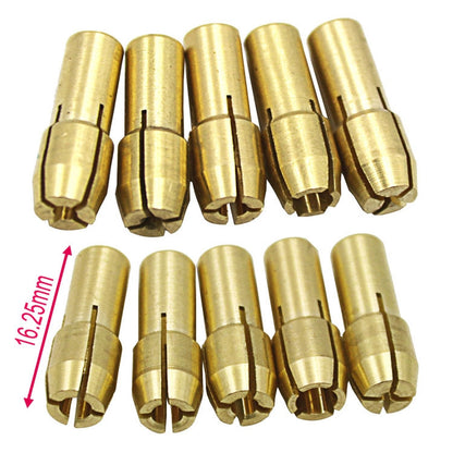 10 PCS Three-claw Copper Clamp Nut for Electric Mill Fittings，Bore diameter: 3.2mm