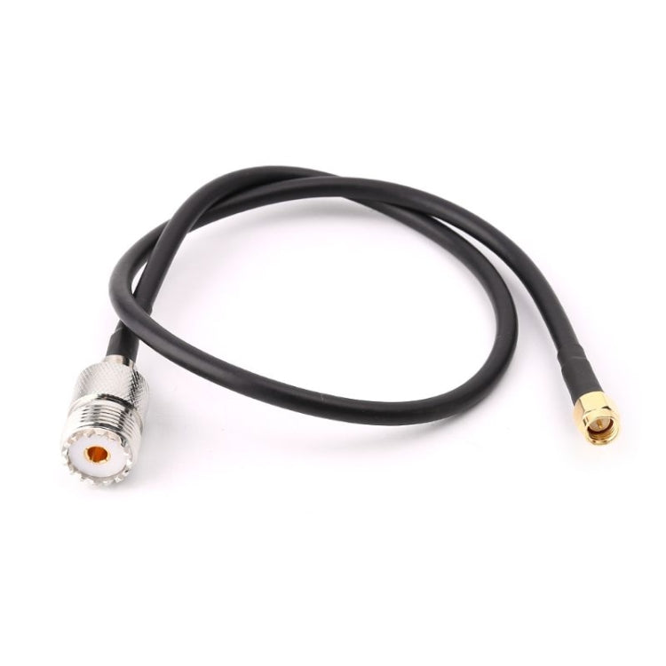 كابل توصيل RG58 UHF أنثى إلى SMA ذكر، الطول: 50 سم، الطول: 50 سم