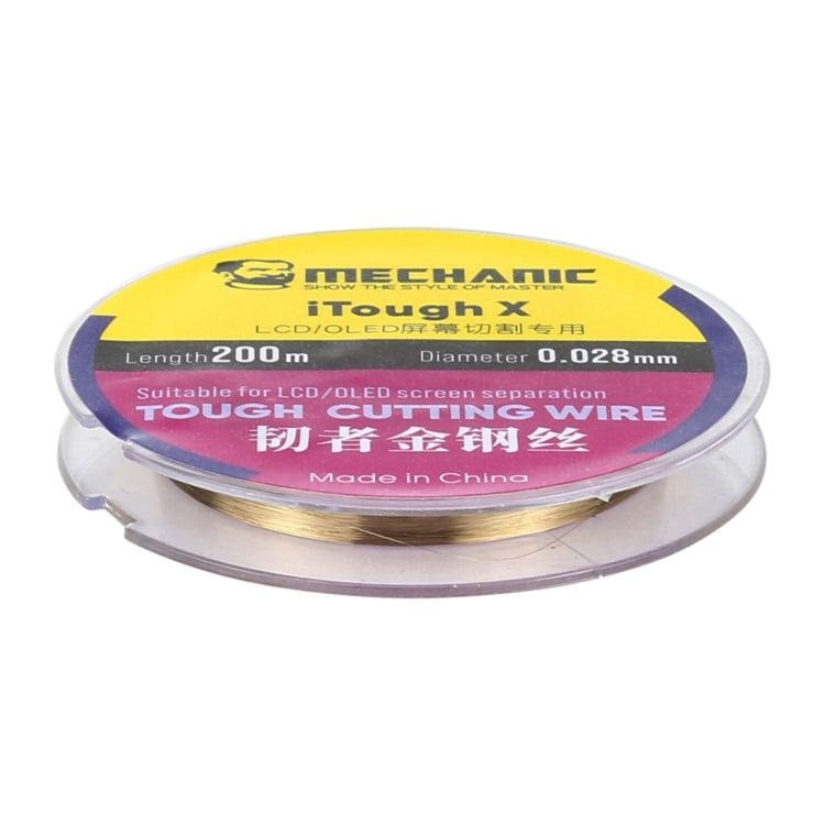 سلك قطع شاشة LCD OLED MECHANIC iTough X 200M بطول 0.028 مم، MECHANIC 0.028 مم، 200 متر