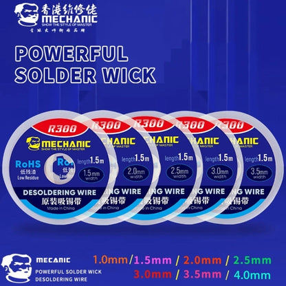 سلك شفط قصدير MECHANIC R300 بطول 1.5 متر و3.0 مم، MECHANIC R300 بطول 1.5 متر و3.0 مم