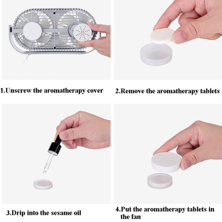 Small Bean Desktop Desktop Double Leaf Usb Mini Fan