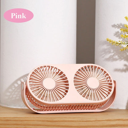Small Bean Desktop Desktop Double Leaf Usb Mini Fan