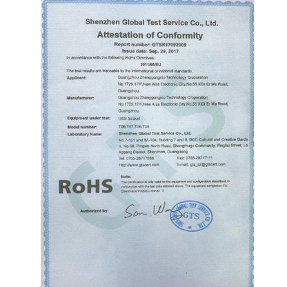 T09 3000W High Power Multi-Function Plug-in 3-Hole International Universal Jack + 6 USB Intelligent Charging