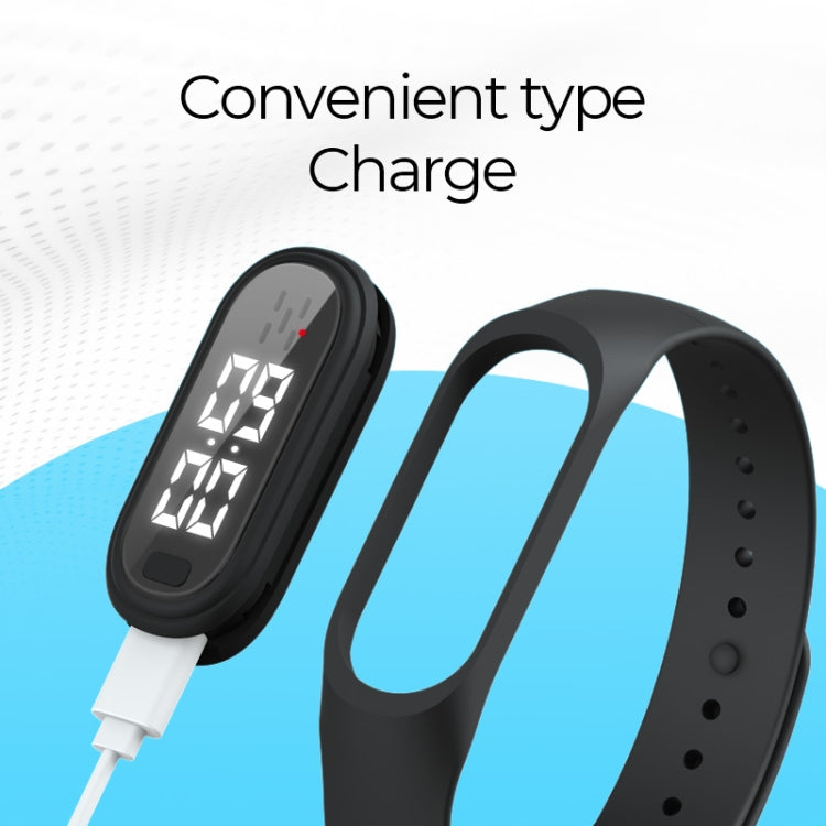 Q2 Outdoor Ultrasonic Electronic Mosquito Repellent Bracelet, Support Three-gear Mode & Time Display