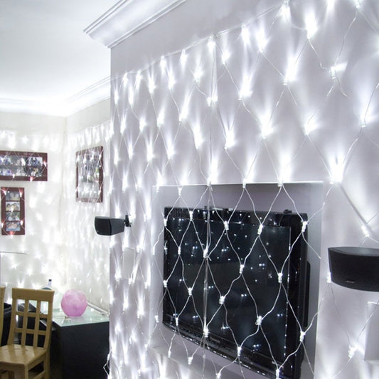 4 × 6 متر 672 مصابيح LED مقاومة للماء لشبكة صيد السمك، سلسلة أضواء ستائرية لحفلات الزفاف والعطلات، مصابيح زينة 220 فولت، قابس الاتحاد الأوروبي