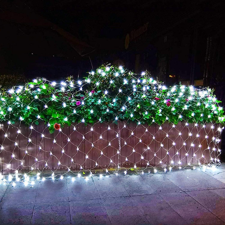 4 × 6 متر 672 مصابيح LED مقاومة للماء لشبكة صيد السمك، سلسلة أضواء ستائرية لحفلات الزفاف والعطلات، مصابيح زينة 220 فولت، قابس الاتحاد الأوروبي