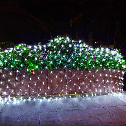 4 × 6 متر 672 مصابيح LED مقاومة للماء لشبكة صيد السمك، سلسلة أضواء ستائرية لحفلات الزفاف والعطلات، مصابيح زينة 220 فولت، قابس الاتحاد الأوروبي