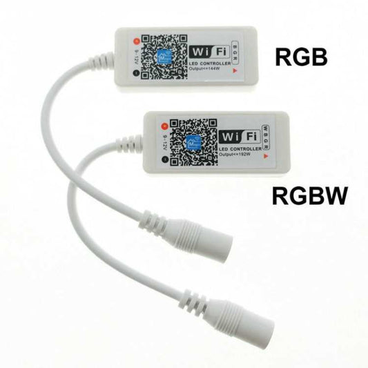 التحكم في الموسيقى ووضع المؤقت عبر الهاتف الذكي، وحدة تحكم LED RGB صغيرة تعمل بالواي فاي، وحدة تحكم RGB، وحدة تحكم RGB IR، وحدة تحكم RGBW IR، وحدة تحكم RGBW