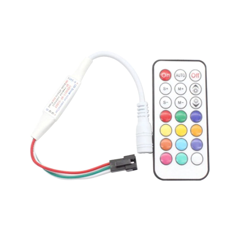 وحدة تحكم RGB LED مع جهاز تحكم عن بعد RF مكون من 21 مفتاحًا لشريط LED WS2812B WS2811