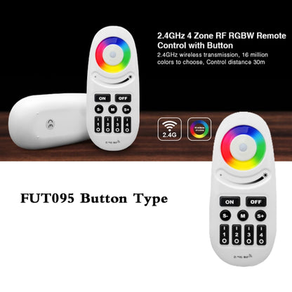 2.4G Miboxer Button Type RGBW RF 4-Zone Wireless LED Remote Controller for LED RGBW Bulb or Strip, FUT095, FUT096