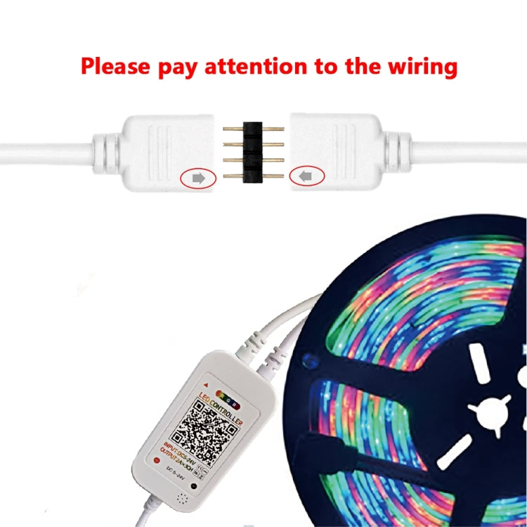 شريط إضاءة LED RGB ذكي مزود بـ 4 دبابيس مزود بتقنية WiFi، مع تحكم صوتي عن بعد، يعمل مع Alexa Echo، 5-24 فولت، وحدة تحكم WiFi مكونة من 40 مفتاحًا، وحدة تحكم WiFi مكونة من 24 مفتاحًا