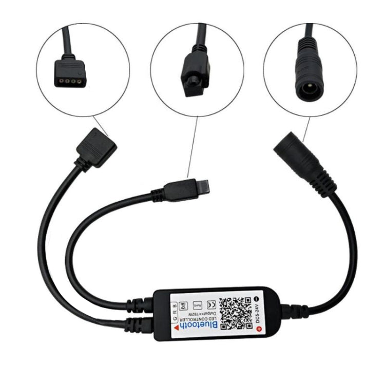 وحدة تحكم LED RGB بتقنية البلوتوث مع 24 مفتاحًا للتحكم بالأشعة تحت الحمراء لشريط LED 5630 5050 3528 2835، تيار مستمر 5-24 فولت