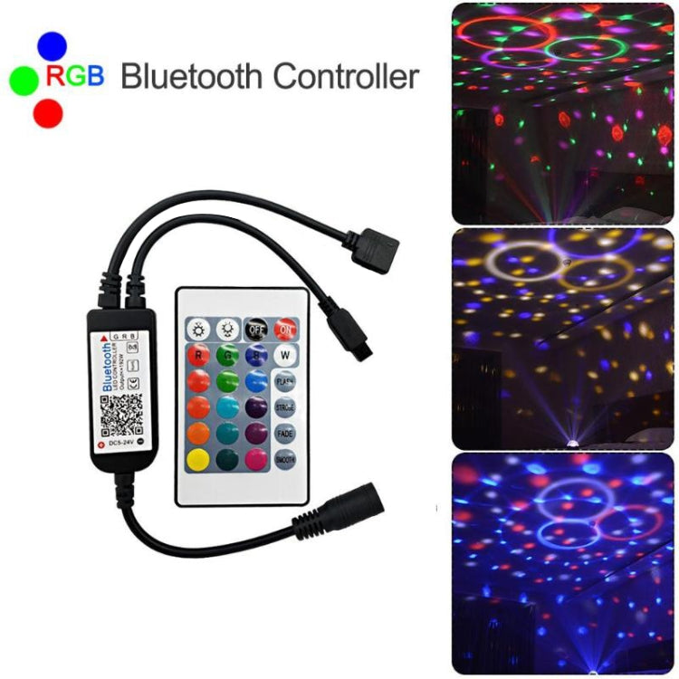 وحدة تحكم LED RGB بتقنية البلوتوث مع 24 مفتاحًا للتحكم بالأشعة تحت الحمراء لشريط LED 5630 5050 3528 2835، تيار مستمر 5-24 فولت