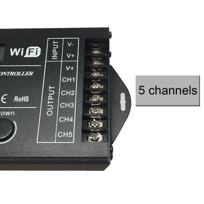 وحدة تحكم وقت TC421 20A WiFi قابلة للبرمجة 5CH RGB LED لحوض السمك وخزان الأسماك ونمو النباتات، تيار مستمر 12-24 فولت