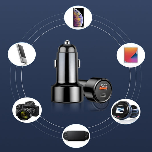 TE-P31 PD 20W USB-C / Type-C + QC3.0 18W USB Fast Car Charger
