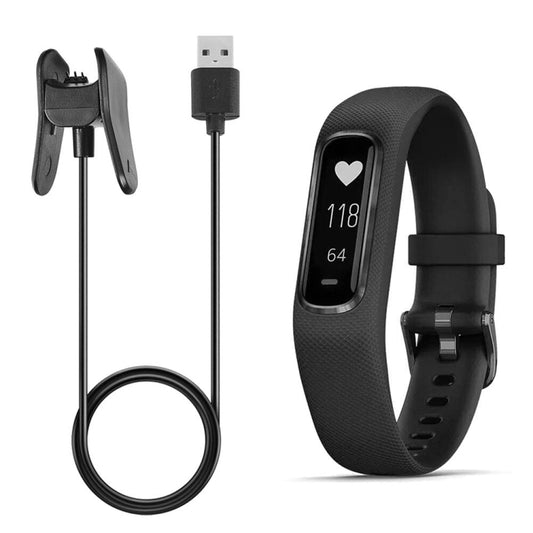 شاحن بلاستيكي لساعة Garmin Vivosmart 4 الذكية، كابل بيانات، كابل بديل، 1 متر