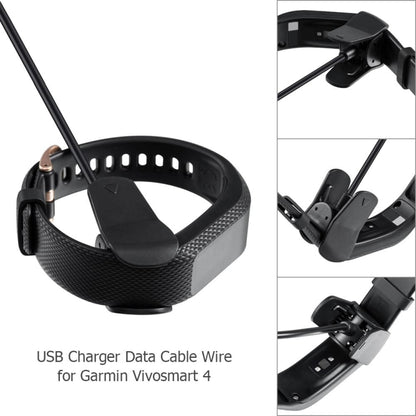 شاحن بلاستيكي لساعة Garmin Vivosmart 4 الذكية، كابل بيانات، كابل بديل، 1 متر