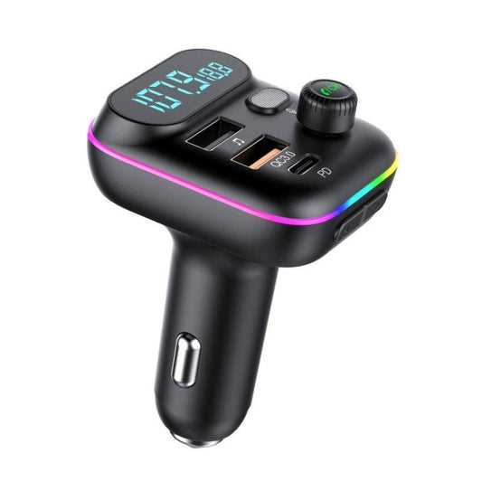 مشغل MP3 للسيارة T70، جهاز إرسال FM مع بلوتوث، شاحن سيارة USB، شحن سريع QC3.0، مشغل موسيقى U Disk، معدل FM، T70