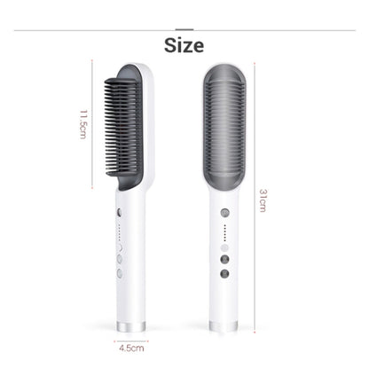 K-SKIN KD380 Hair Straightener Electric Straight Hair Curler Comb Brush PTC Heating Ceramic Straight Hair Brush, UK Plug, Black, UK Plug, White, EU Plug, Black, EU Plug, White