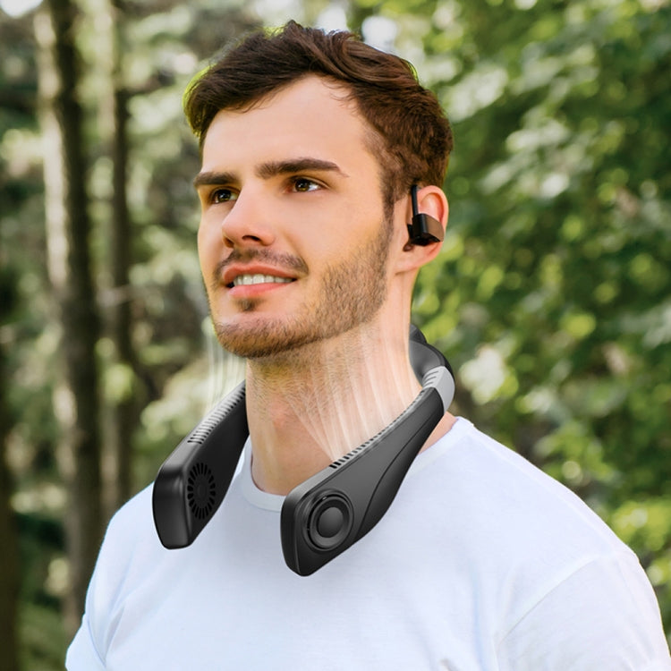 Aromatherapy Leafless Cooling Hanging Neck Fan Mini USB Portable Fan