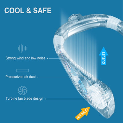 Aromatherapy Leafless Cooling Hanging Neck Fan Mini USB Portable Fan