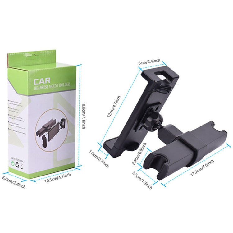 X004 Universal Rotational Adjustable Car Back Seat Mount Tablet Stand Phone Holder, 004