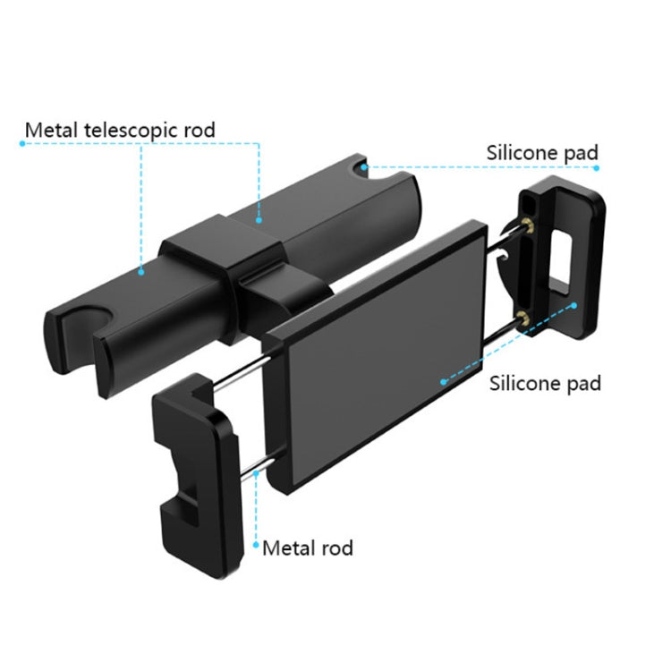 X004 Universal Rotational Adjustable Car Back Seat Mount Tablet Stand Phone Holder, 004