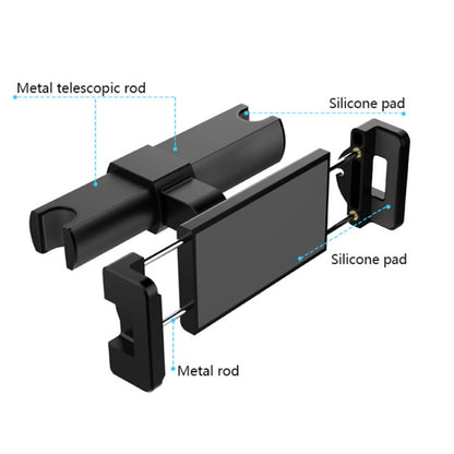 X004 Universal Rotational Adjustable Car Back Seat Mount Tablet Stand Phone Holder, 004