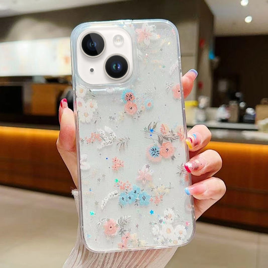 جراب هاتف من مادة TPU إيبوكسي صغيرة مزخرفة بنقشة زهور منعشة، مناسب لأجهزة iPhone 14 Plus وiPhone 14 وiPhone 14 Pro وiPhone 14 Pro Max