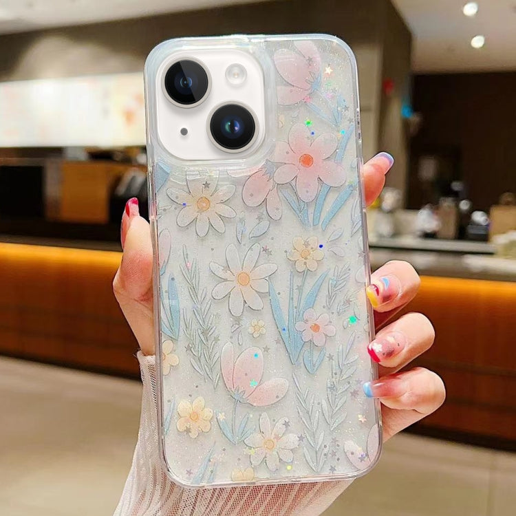 جراب هاتف من مادة TPU إيبوكسي صغيرة مزخرفة بنقشة زهور منعشة، مناسب لأجهزة iPhone 14 Plus وiPhone 14 وiPhone 14 Pro وiPhone 14 Pro Max