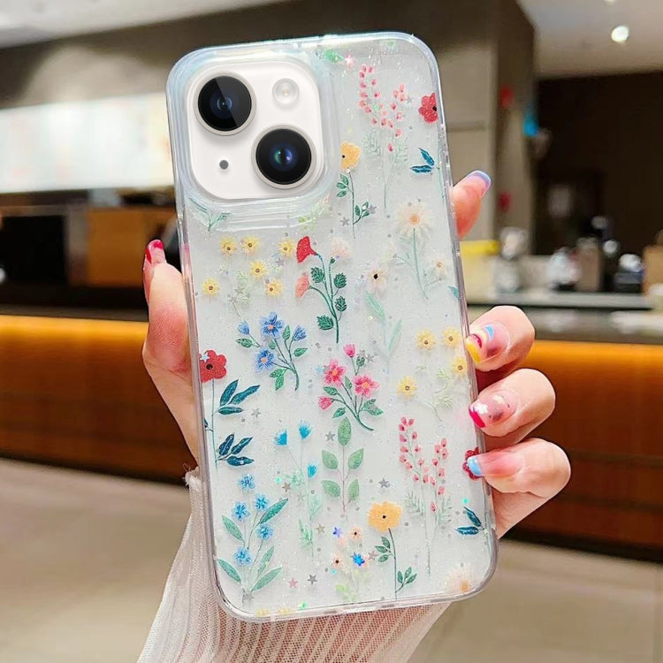جراب هاتف من مادة TPU إيبوكسي صغيرة مزخرفة بنقشة زهور منعشة، مناسب لأجهزة iPhone 14 Plus وiPhone 14 وiPhone 14 Pro وiPhone 14 Pro Max